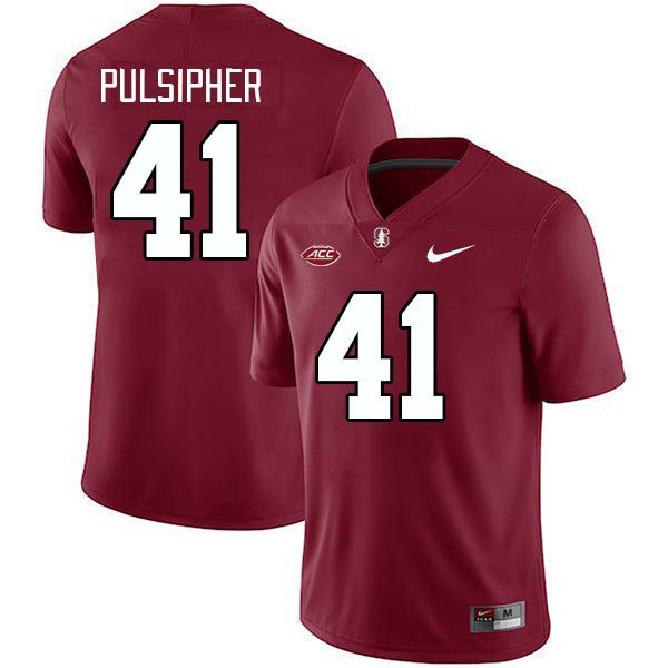 Men #41 Anson Pulsipher Stanford Cardinal 2024 ACC Conference College Football Jerseys Stitched-Card